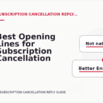Best Opening Lines for Subscription Cancellation Replys