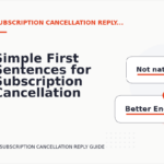 Simple First Sentences for Subscription Cancellation Replys